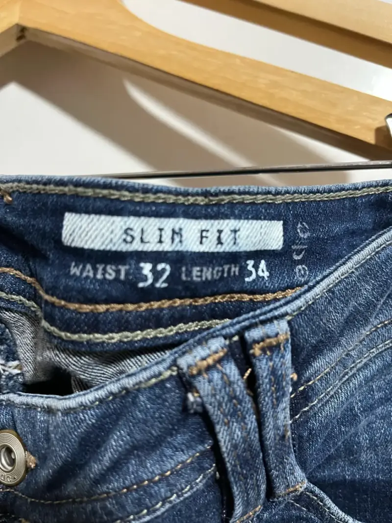 Jeans Slim Fit Azul Talla 32/34 - 3