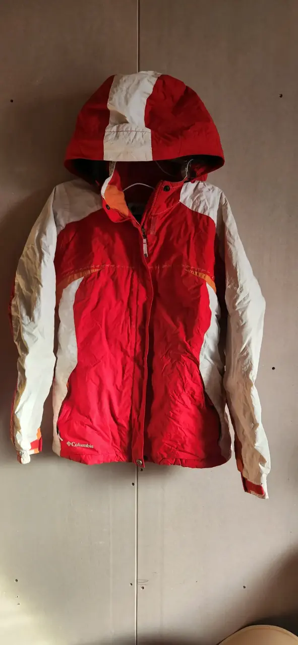Chaqueta Mujer Columbia Roja y Blanca