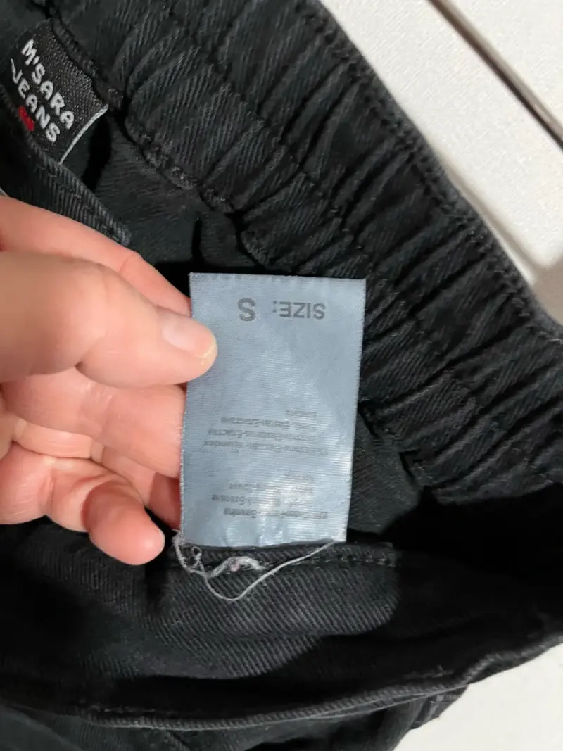 Pantalones negros elásticos para mujer talla S - 3