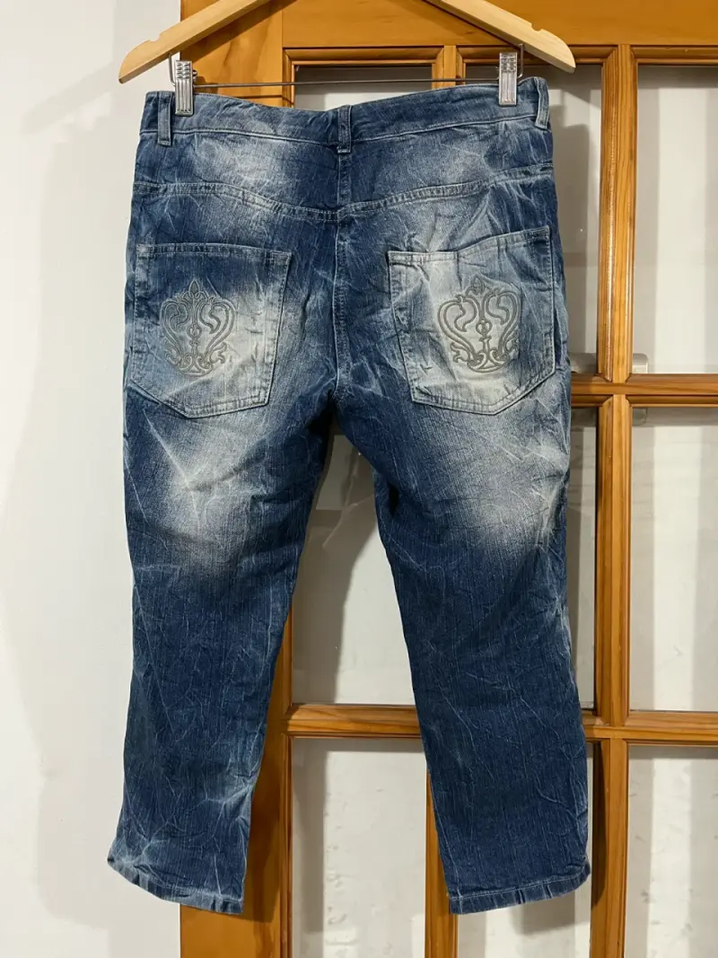 Jeans de mezclilla azul desgastado Passport - 2