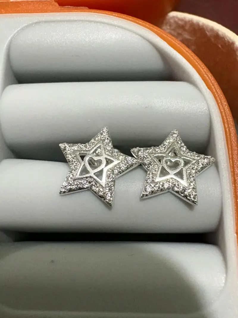 Set de aros de plata con diseños variados - 4