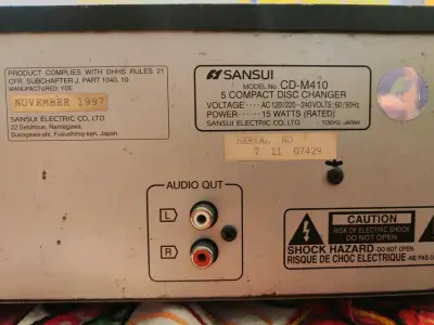 Reproductor de CD Sansui 5 Discos CD-M410 - miniatura 3