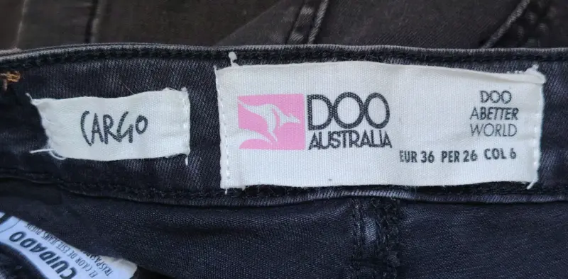 Pantalones cargo negros Doo Australia - 4