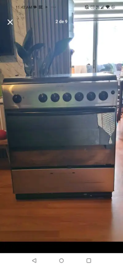 Cocina a gas de acero inoxidable con horno - miniatura 6