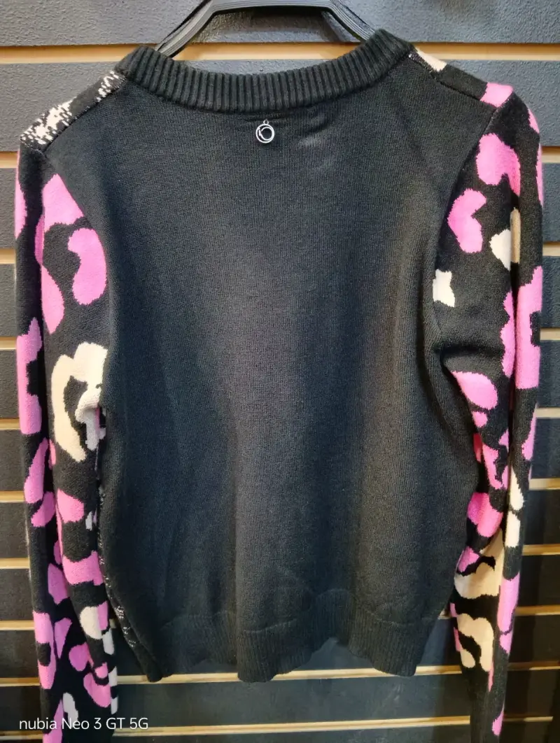 Cardigan de lana con estampado animal print - 2