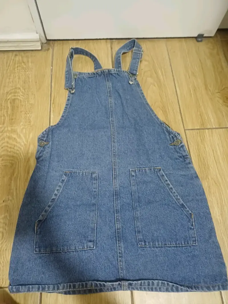 Jardinera de mezclilla azul para mujer