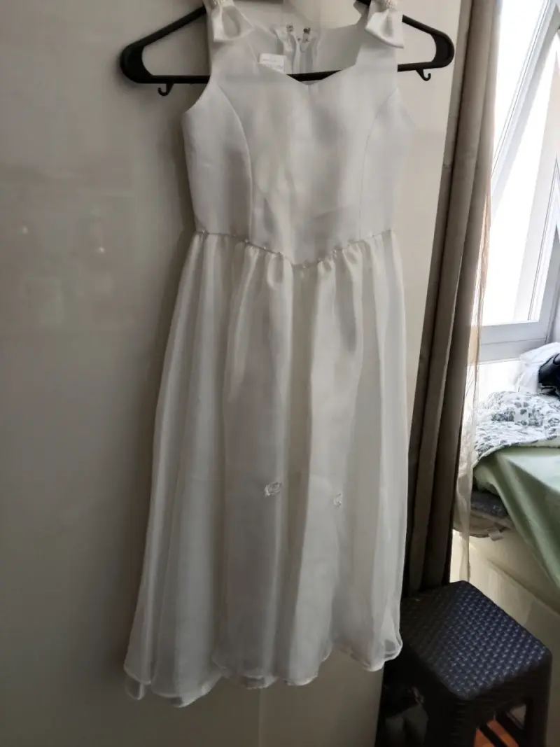 Vestido de bautizo Blanco Elegante - 1