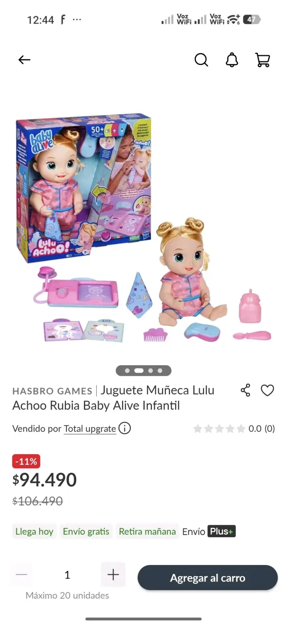 Muñeca Lulu Achoo Baby Alive con accesorios - 2