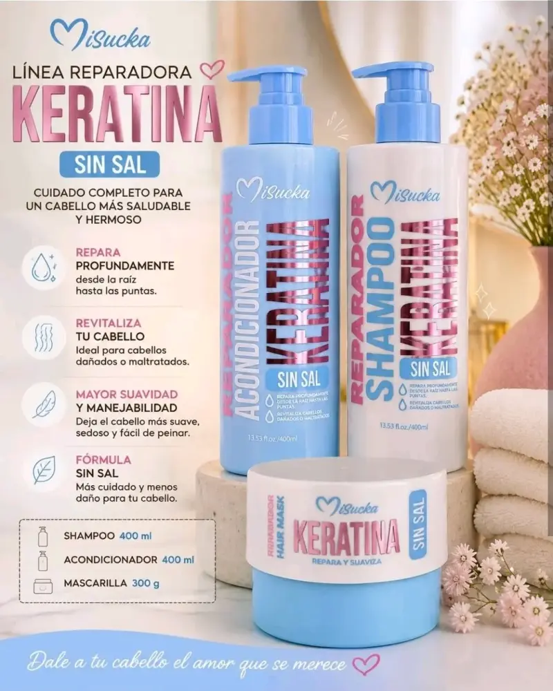 Set de Cuidado Capilar Misucka Keratina Sin Sal