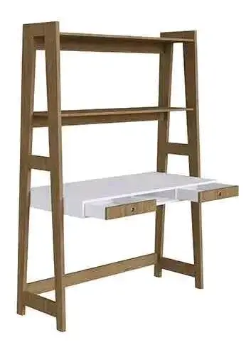 Escritorio de MDF con repisas y cajones - 2