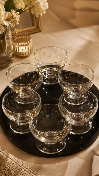 Set de Copas de Cristal Yungay con Estrellas - miniatura 2