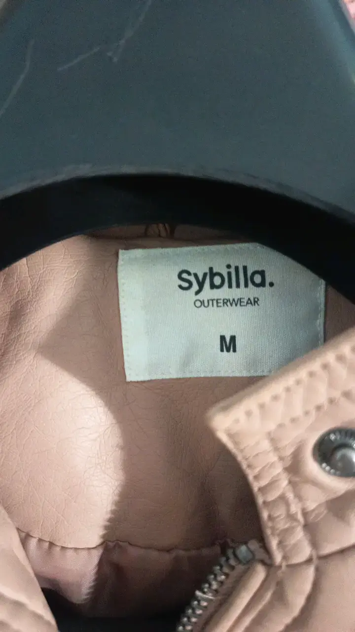Chaqueta de cuero sintético beige Sybilla - 3