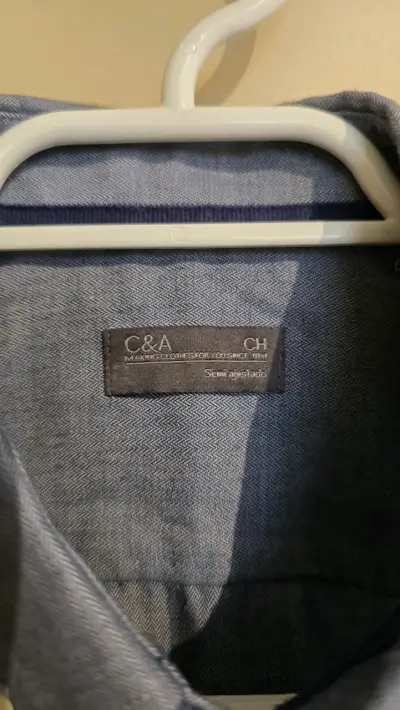Camisa Gris Azulado de hombre C&A semi ajustada - miniatura 2