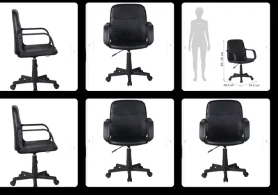 Silla de Oficina Negra Ajustable - miniatura 1