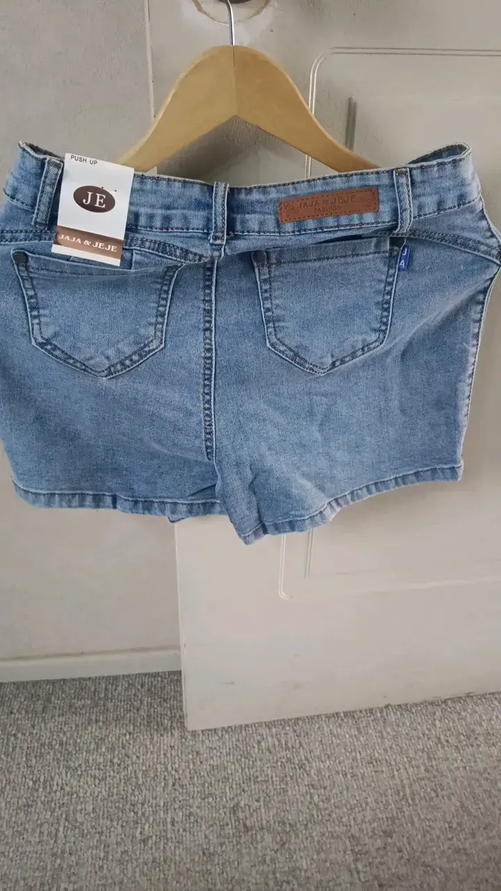 Falda Short de mezclilla azul para mujer - 2