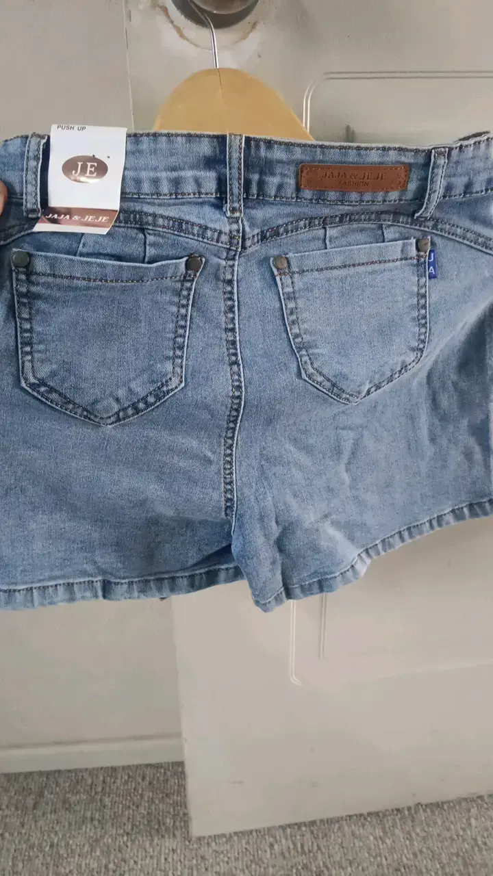 Falda Short de mezclilla azul para mujer - 3