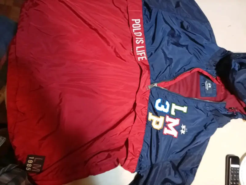 Cortaviento Polo Is Life azul y rojo - 3