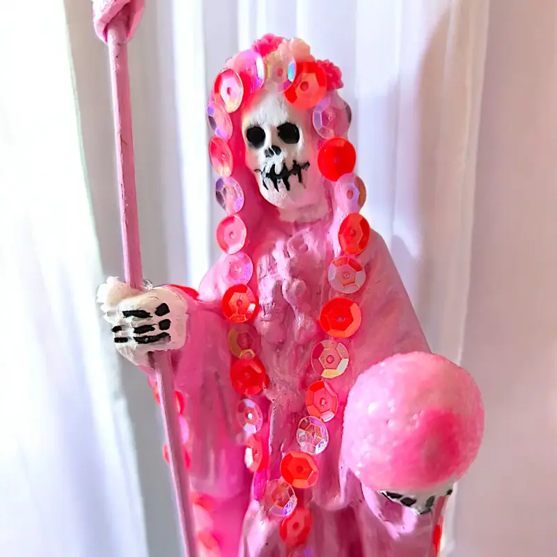 Figura Santa Muerte Rosa Decorativa - 2