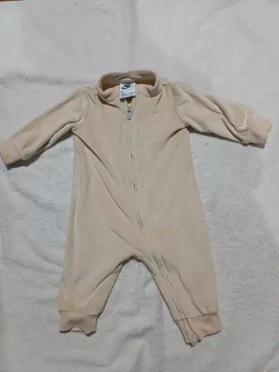Enterito de bebé Nike con capucha azul y beige - miniatura 2