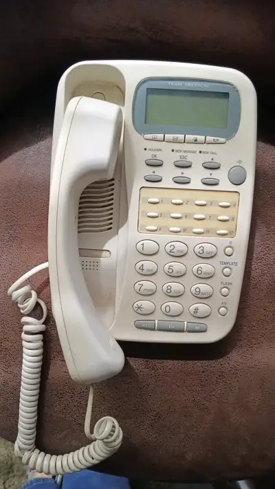 Teléfono fijo SMS Turtelco TS 600 blanco - miniatura 2