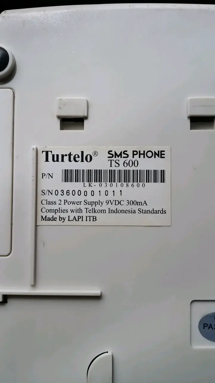 Teléfono fijo SMS Turtelco TS 600 blanco - 4