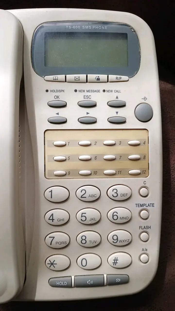 Teléfono fijo SMS Turtelco TS 600 blanco - 5