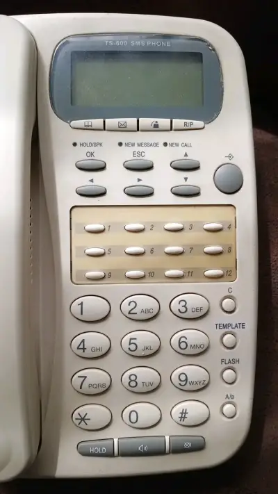 Teléfono fijo SMS Turtelco TS 600 blanco - miniatura 5