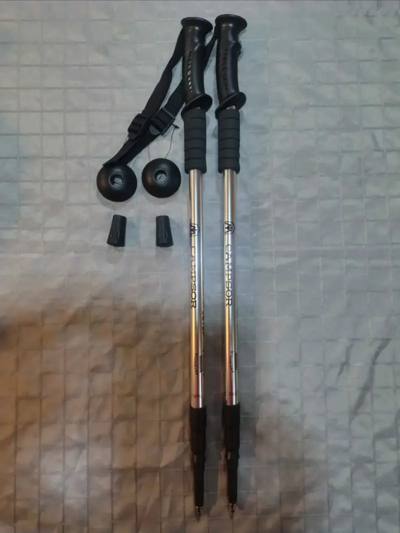 Par Bastones Trekking Campsor Antishock + Accesori