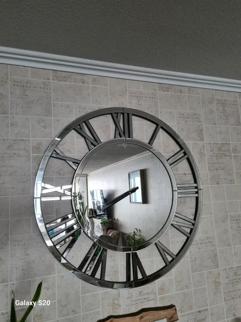 Espejo reloj decorativo redondo - 2