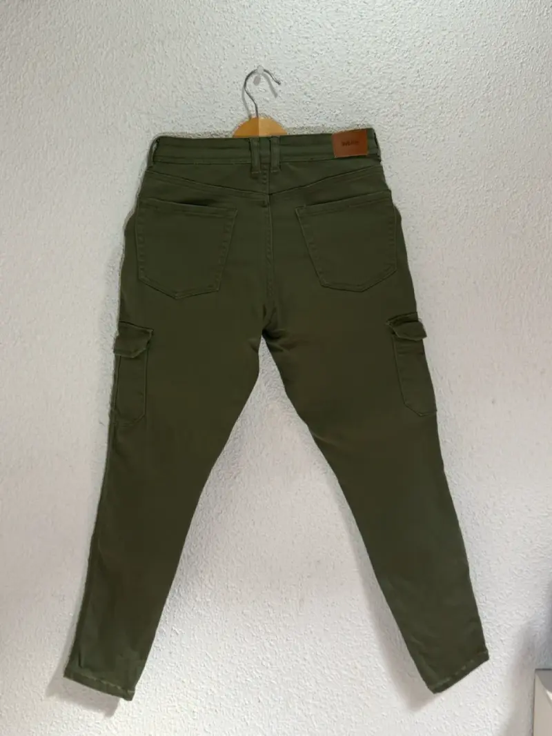 Pantalones cargo verde militar para hombre - 2