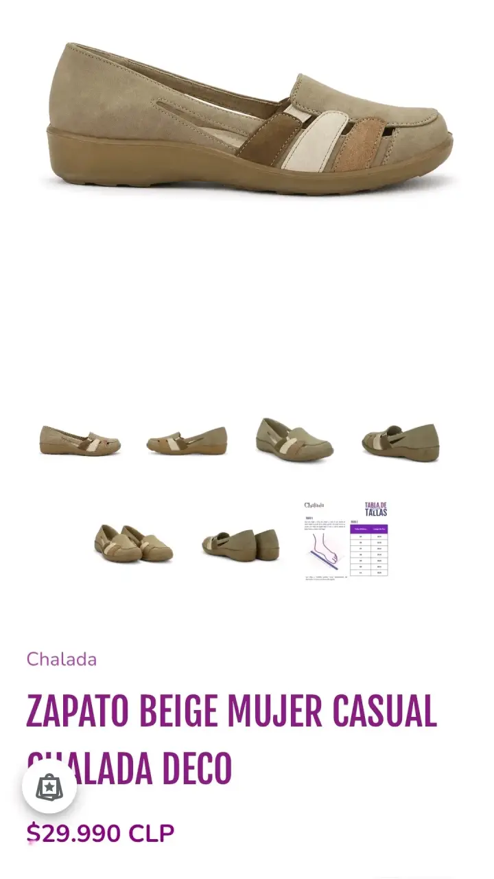 Zapatos Chalada beige para mujer talla 38 - 6