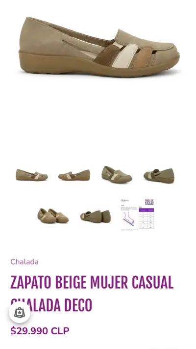 Zapatos Chalada beige para mujer talla 38 - miniatura 6