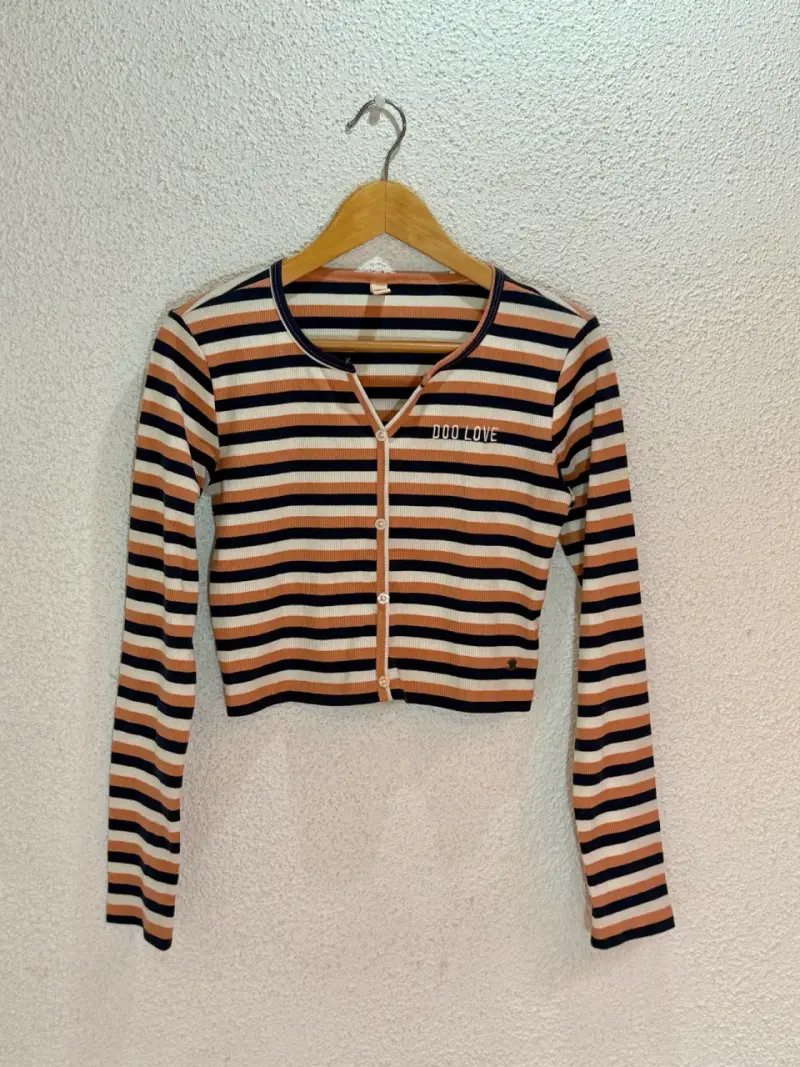 Cardigan de rayas Doo Love para mujer - 1