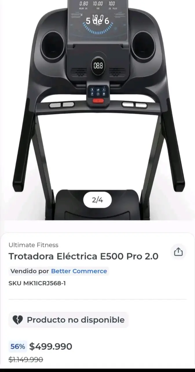 Trotadora Eléctrica Ultimate Fitness E500 Pro 2.0 - 2
