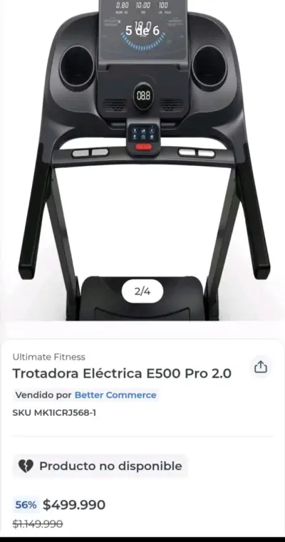 Trotadora Eléctrica Ultimate Fitness E500 Pro 2.0 - miniatura 2