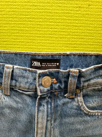 Falda con shorts de mezclilla corta Zara para muje - miniatura 2