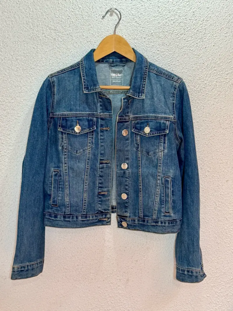Chaqueta de mezclilla azul para mujer - 1