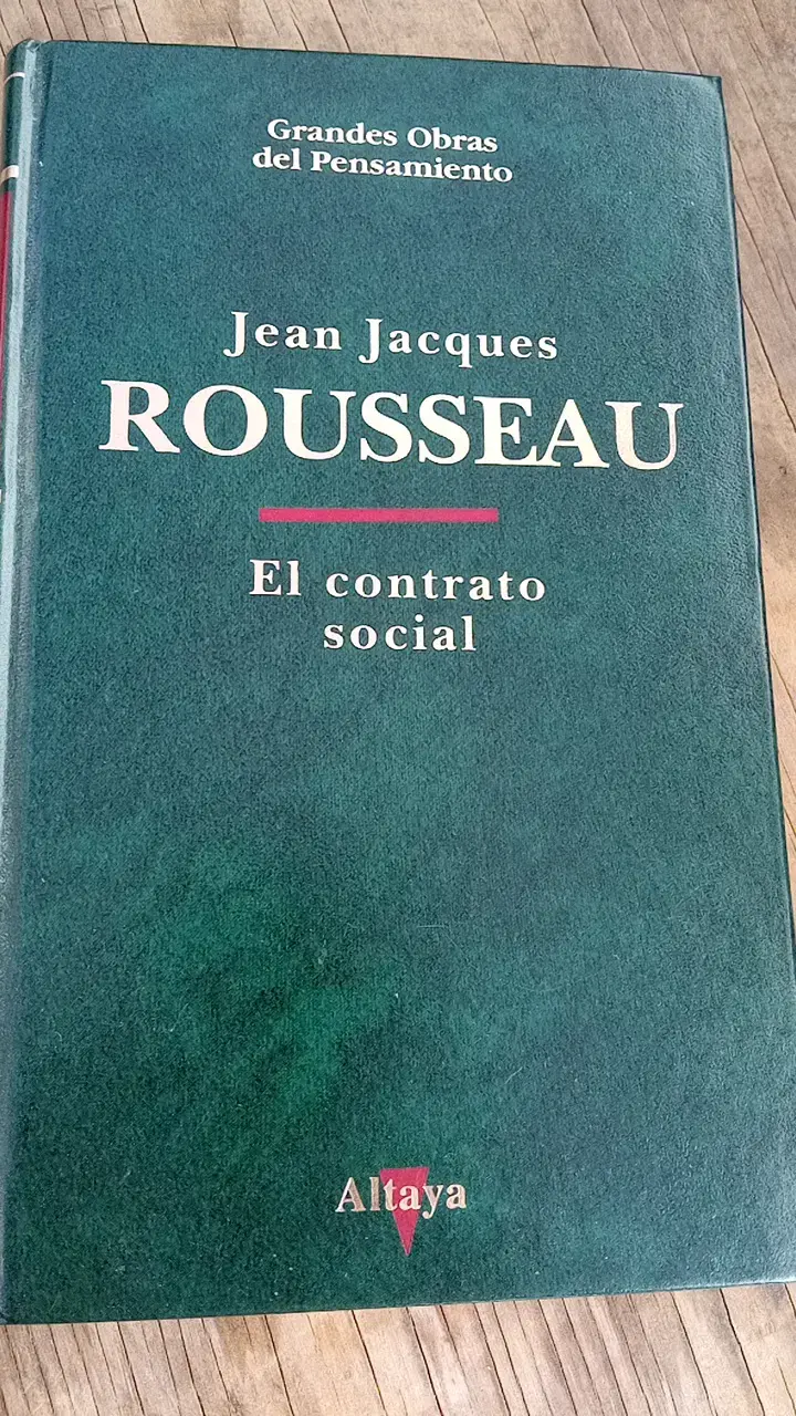 Libro El Contrato Social de Rousseau