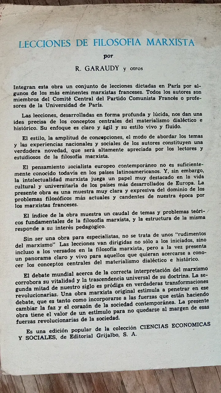Libro Lecciones de Filosofía Marxista de R. Garaudy - 2
