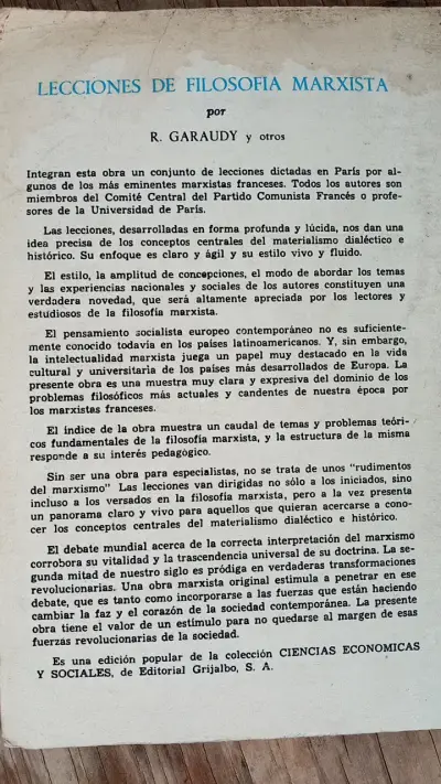 Libro Lecciones de Filosofía Marxista de R. Garaudy - miniatura 2