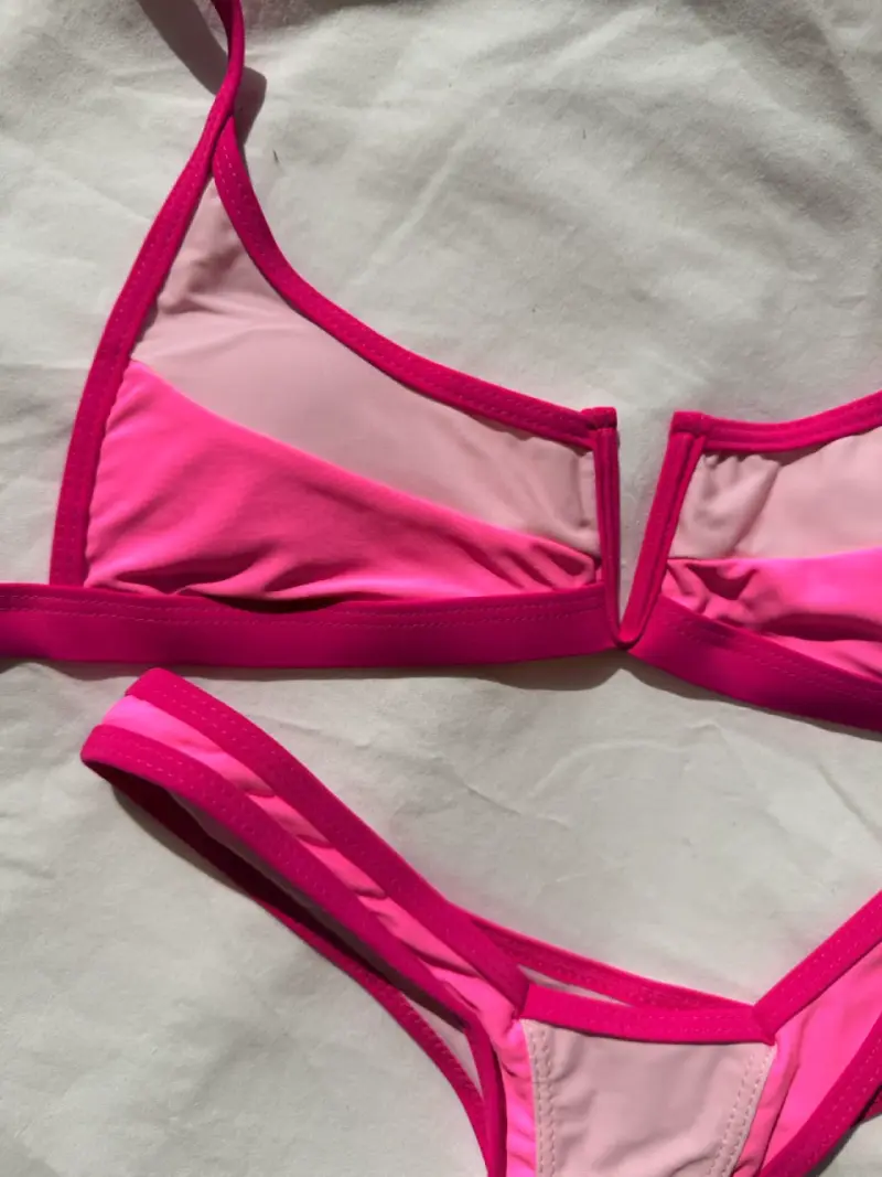 Bikini rosa brillante para mujer - 2