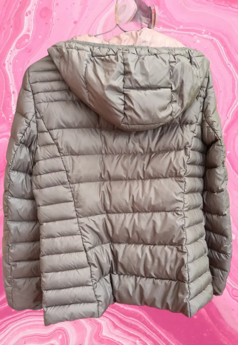Chaqueta acolchada con capucha Esprit gris - 2