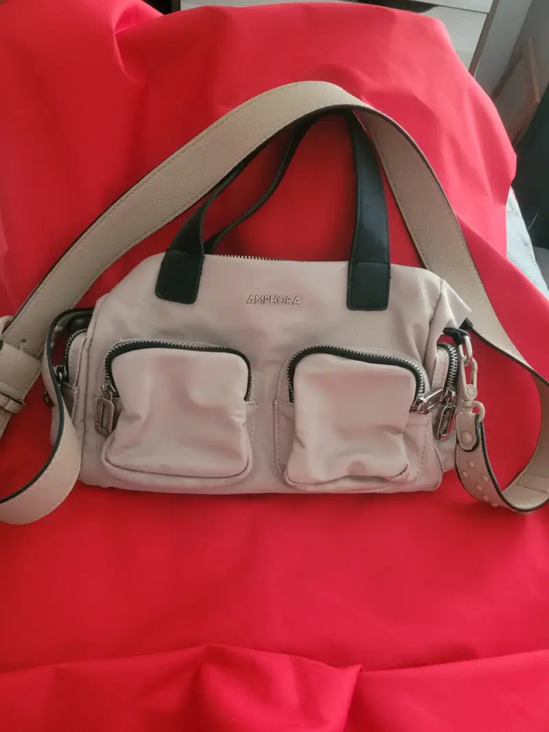 Bolso de mano Amphora beige con múltiples bolsillos - 1