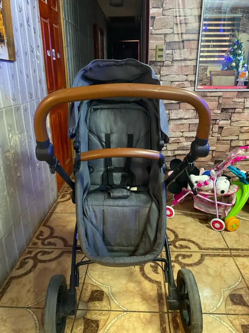 Coche de bebé Bebesit azul con manillar ajustable - 3