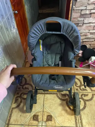 Coche de bebé Bebesit azul con manillar ajustable - miniatura 6