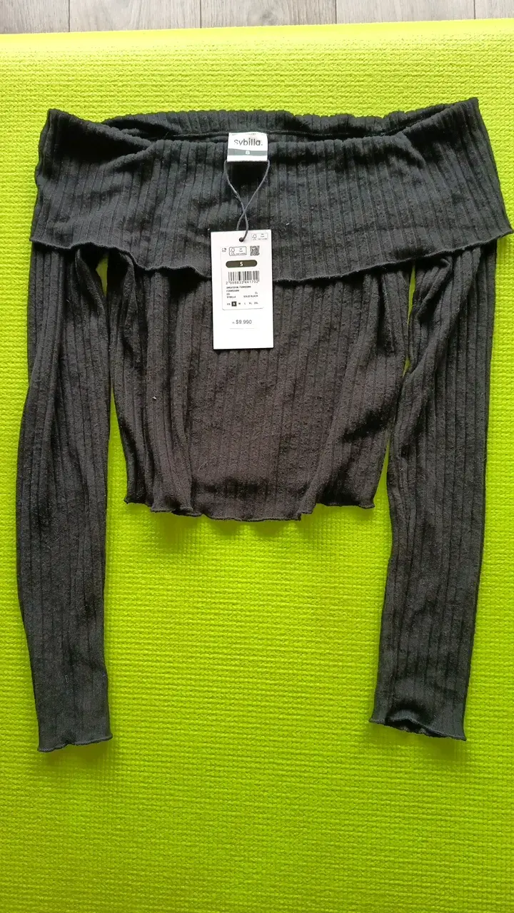 Polera manga larga negra Sybilla talla S - 1