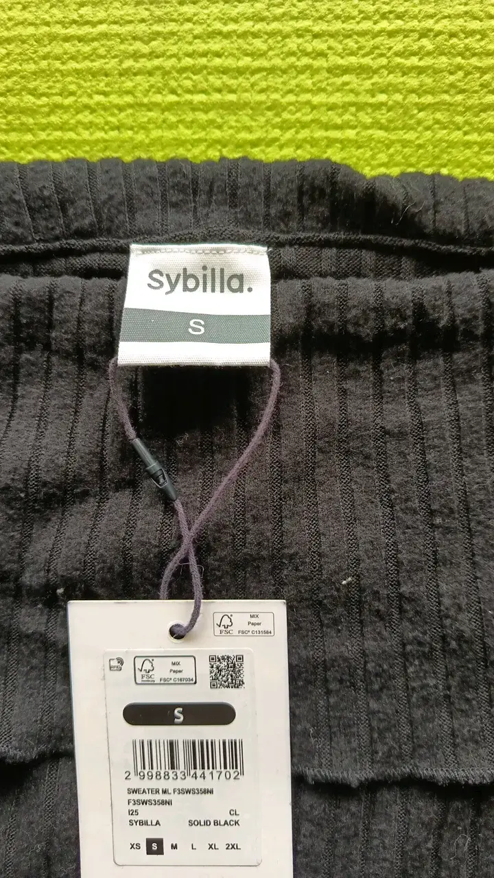 Polera manga larga negra Sybilla talla S - 2