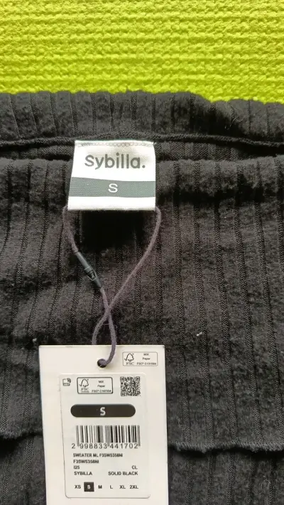 Polera manga larga negra Sybilla talla S - miniatura 2