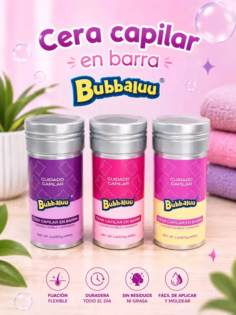 Cera Capilar en Barra Bubbaluu Flexible