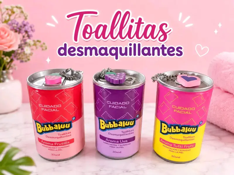 Toallitas desmaquillantes Bubbaluu con aromas variados